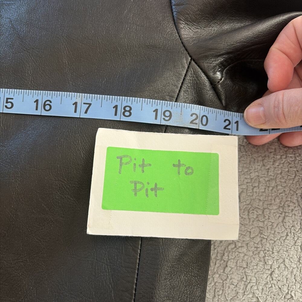 Ambition New York Women's Black Leather Jacket S Zip Front Removable Lining Moto - Picture 4 of 13